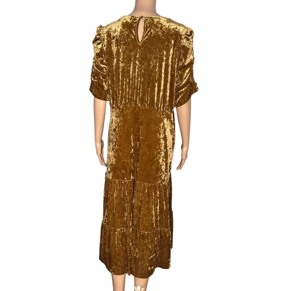 Who what wear woman short sheeve maxi dress round neck velvet dress size L - Picture 2 of 6